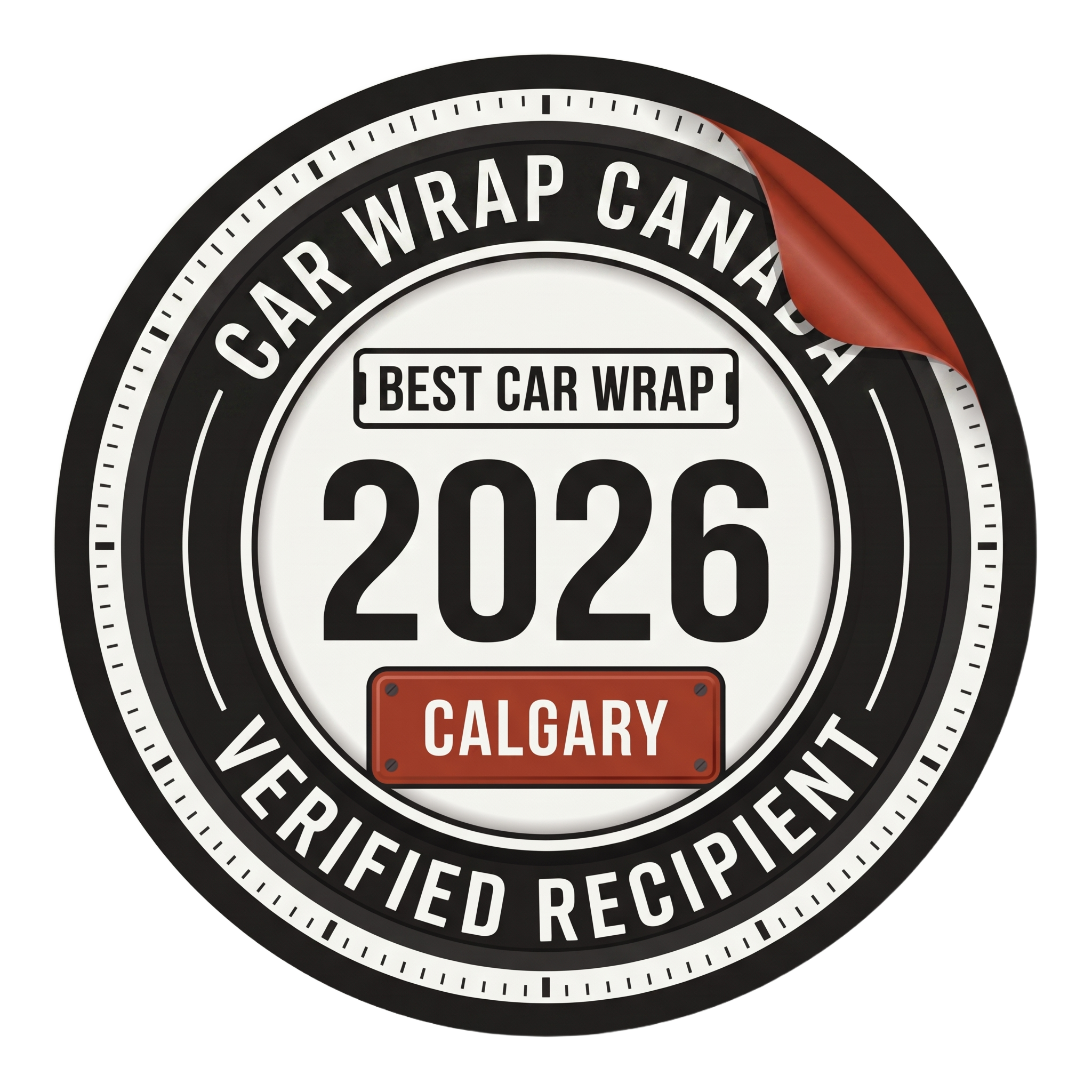 2026 Best Car Wrap in Calgary award badge