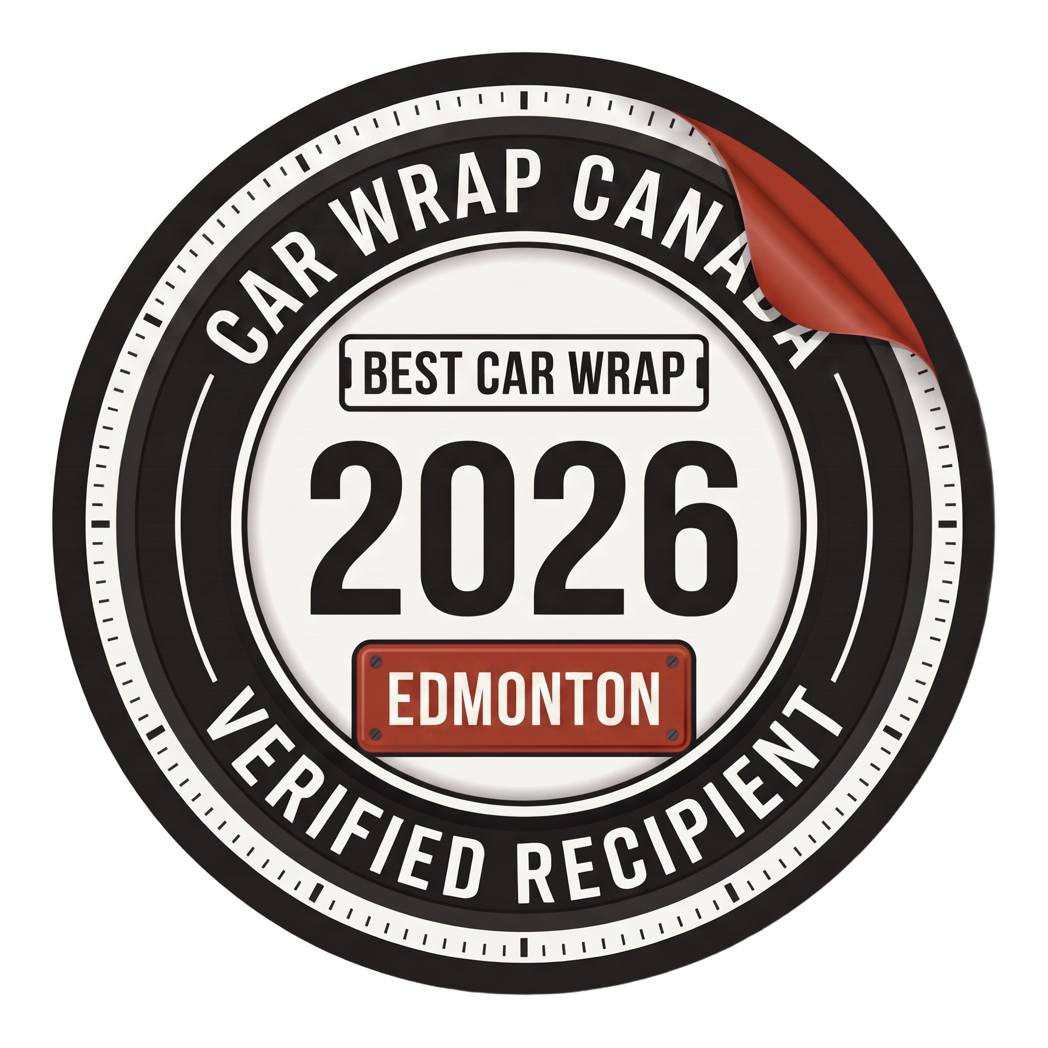 2026 Best Car Wrap in Edmonton award badge