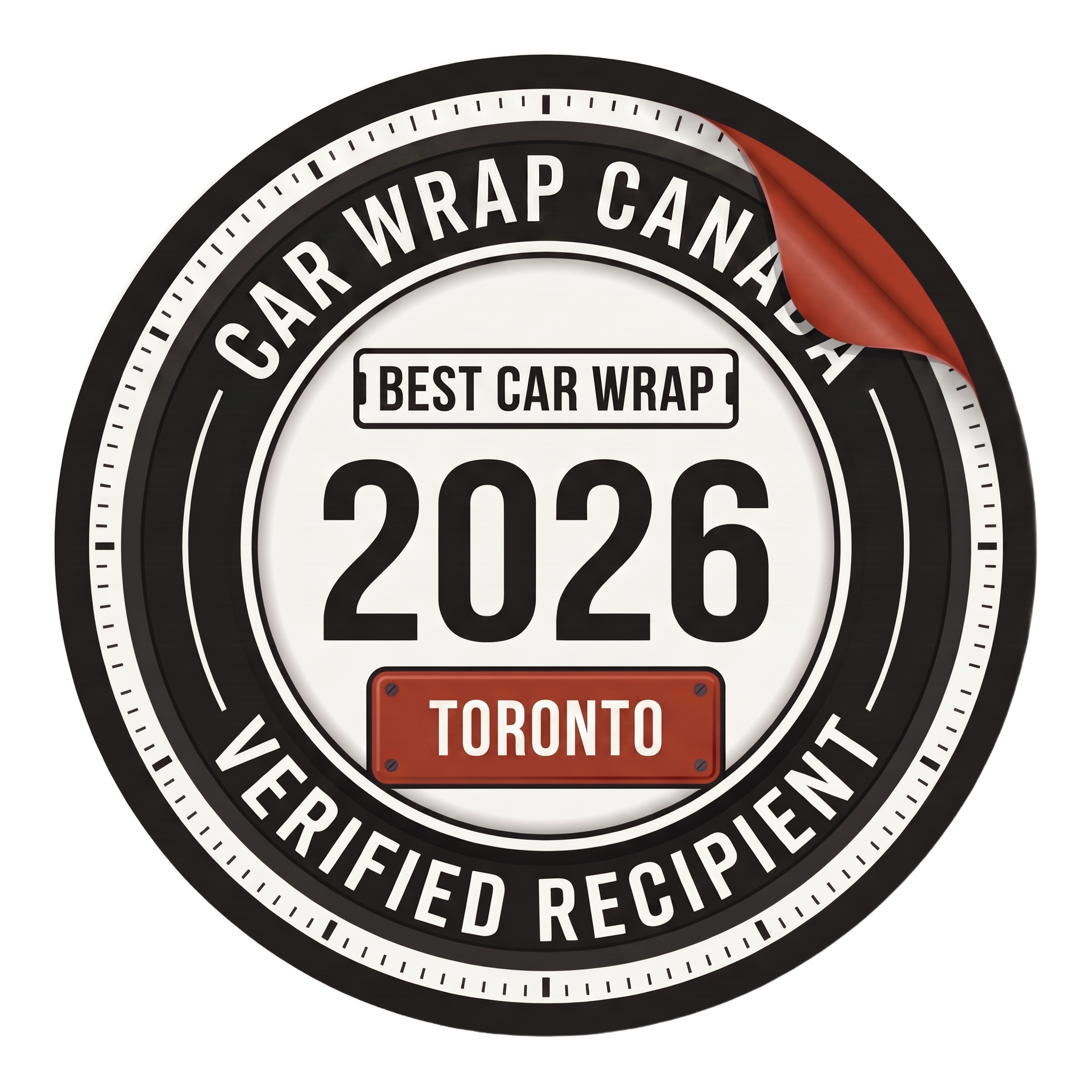 2026 Best Car Wrap in Toronto award badge