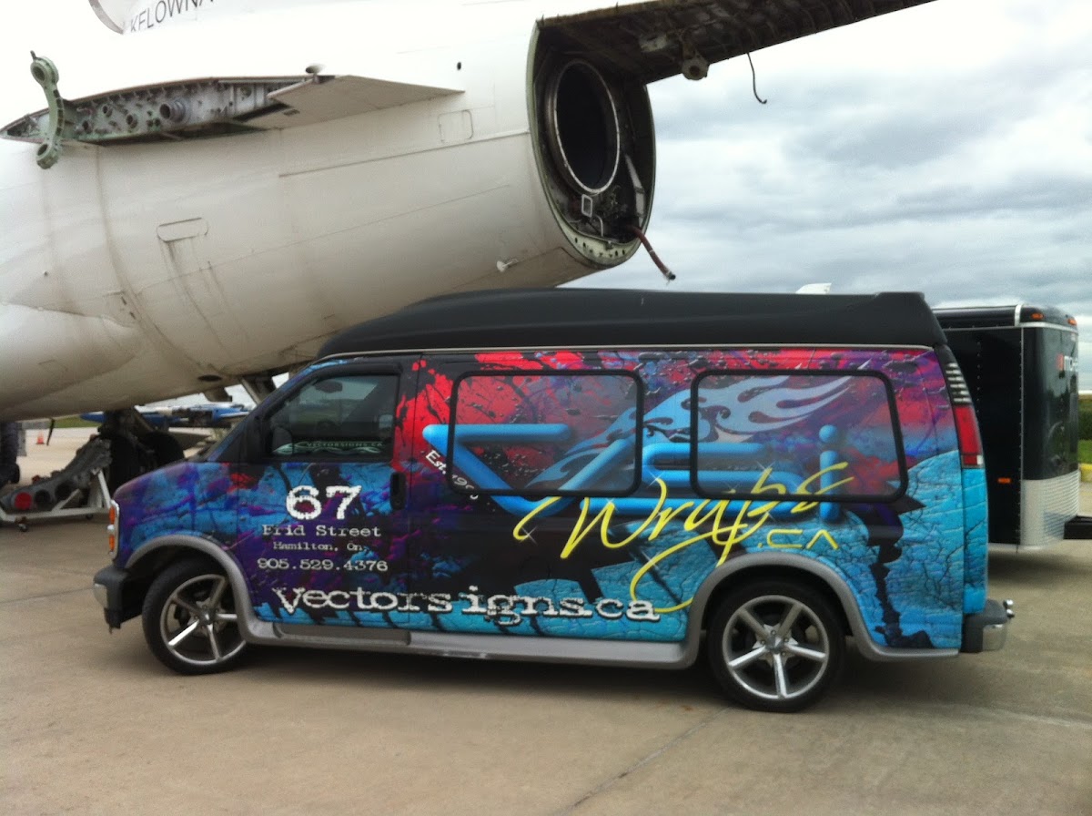 Vehicle wrap work from Vector Signs Inc