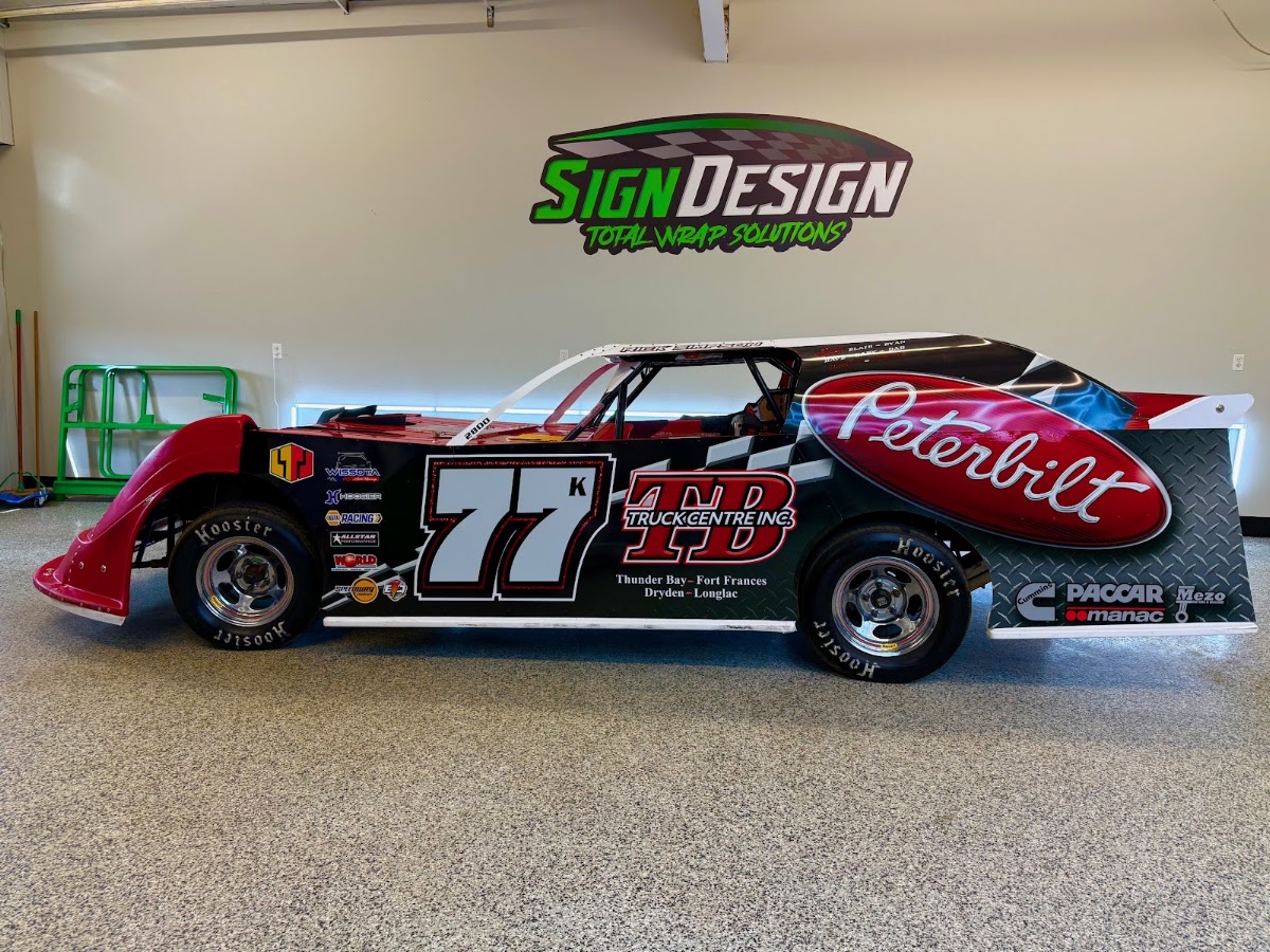 Vehicle wrap work from Sign Design Inc