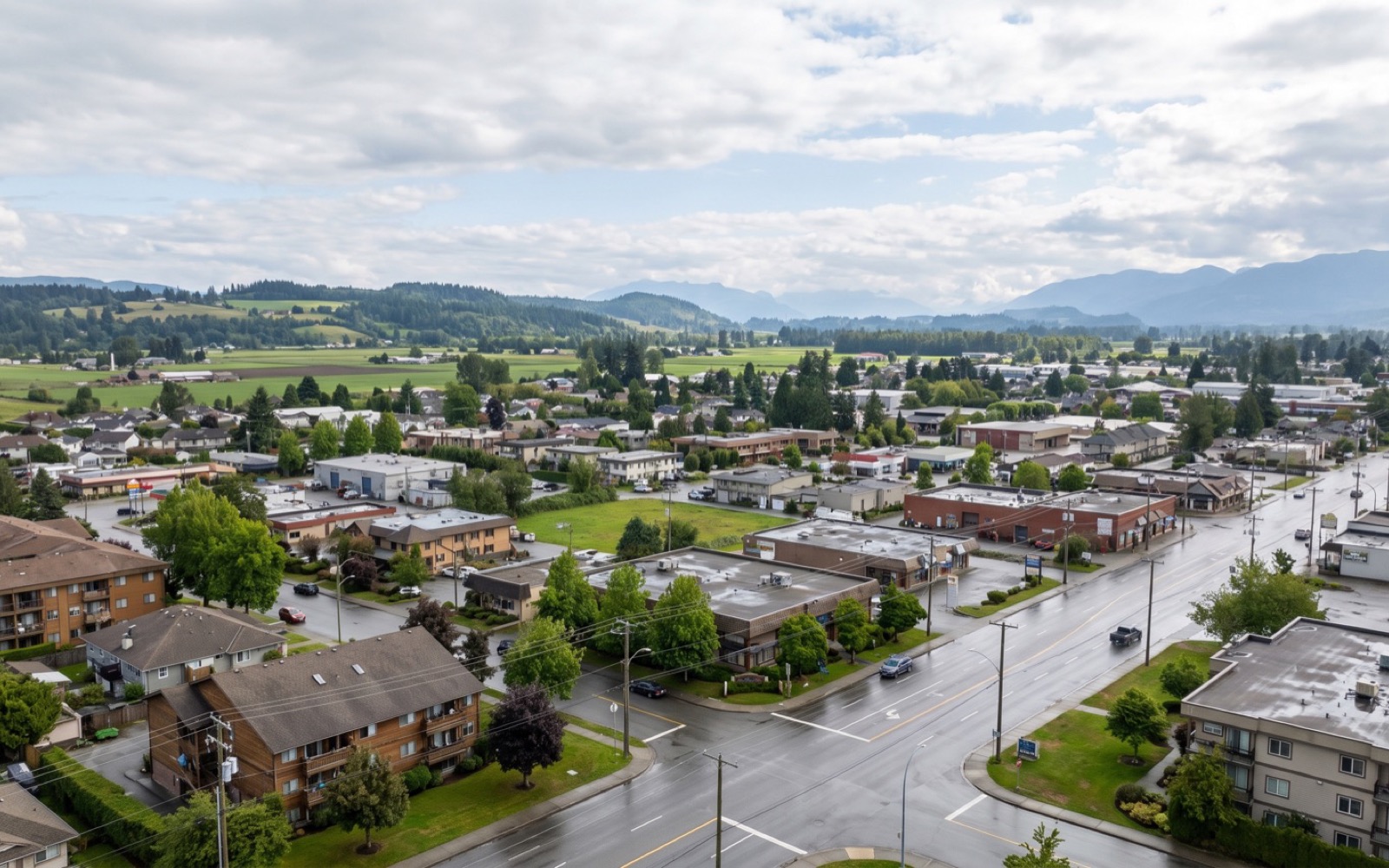 AI-generated editorial landscape inspired by Abbotsford, British Columbia