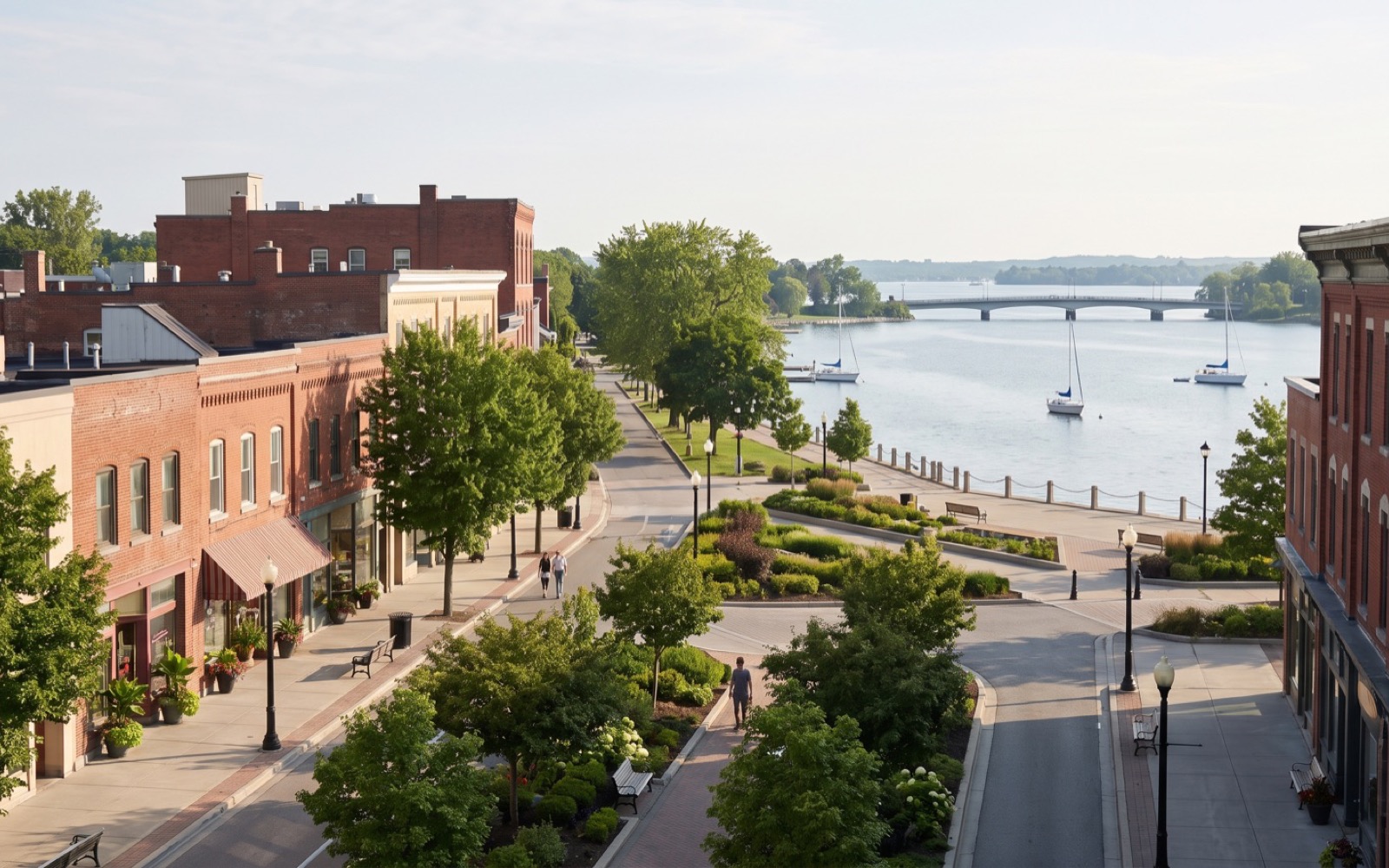 AI-generated editorial landscape inspired by Belleville, Ontario
