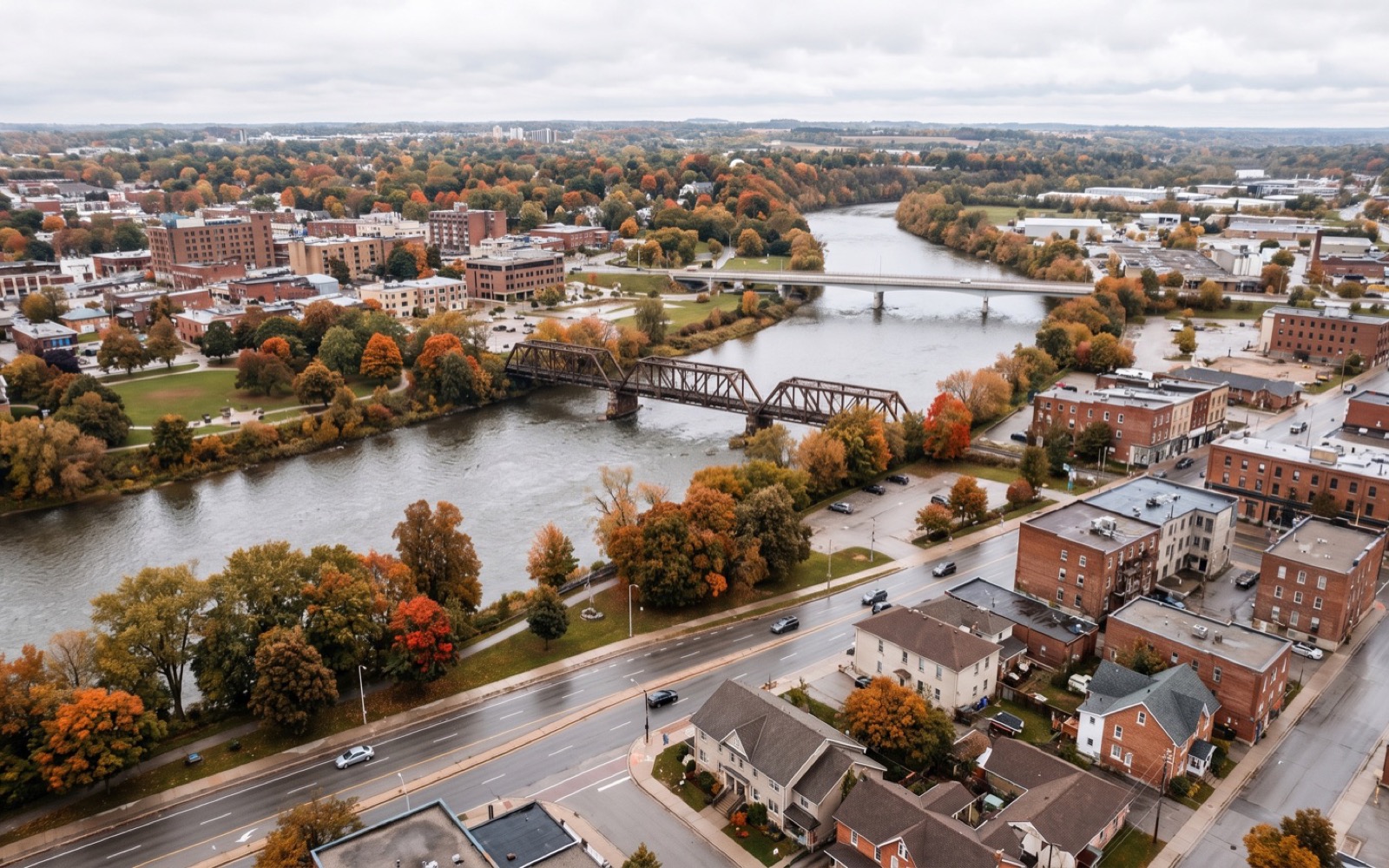 AI-generated editorial landscape inspired by Brantford, Ontario