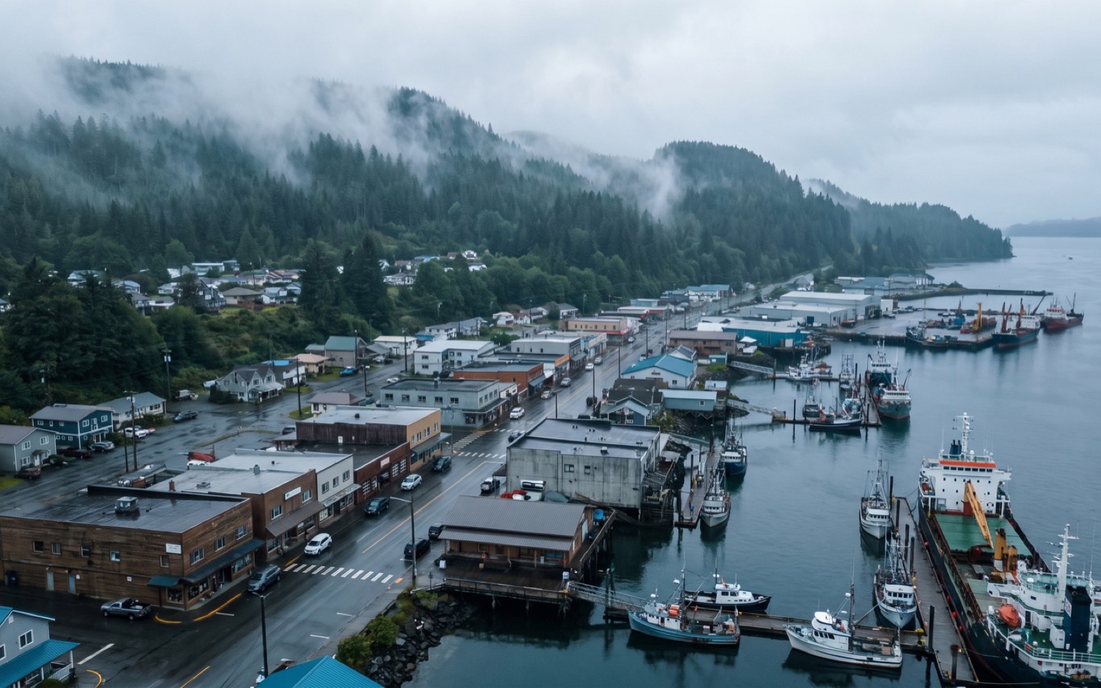 AI-generated editorial landscape inspired by Prince Rupert, British Columbia