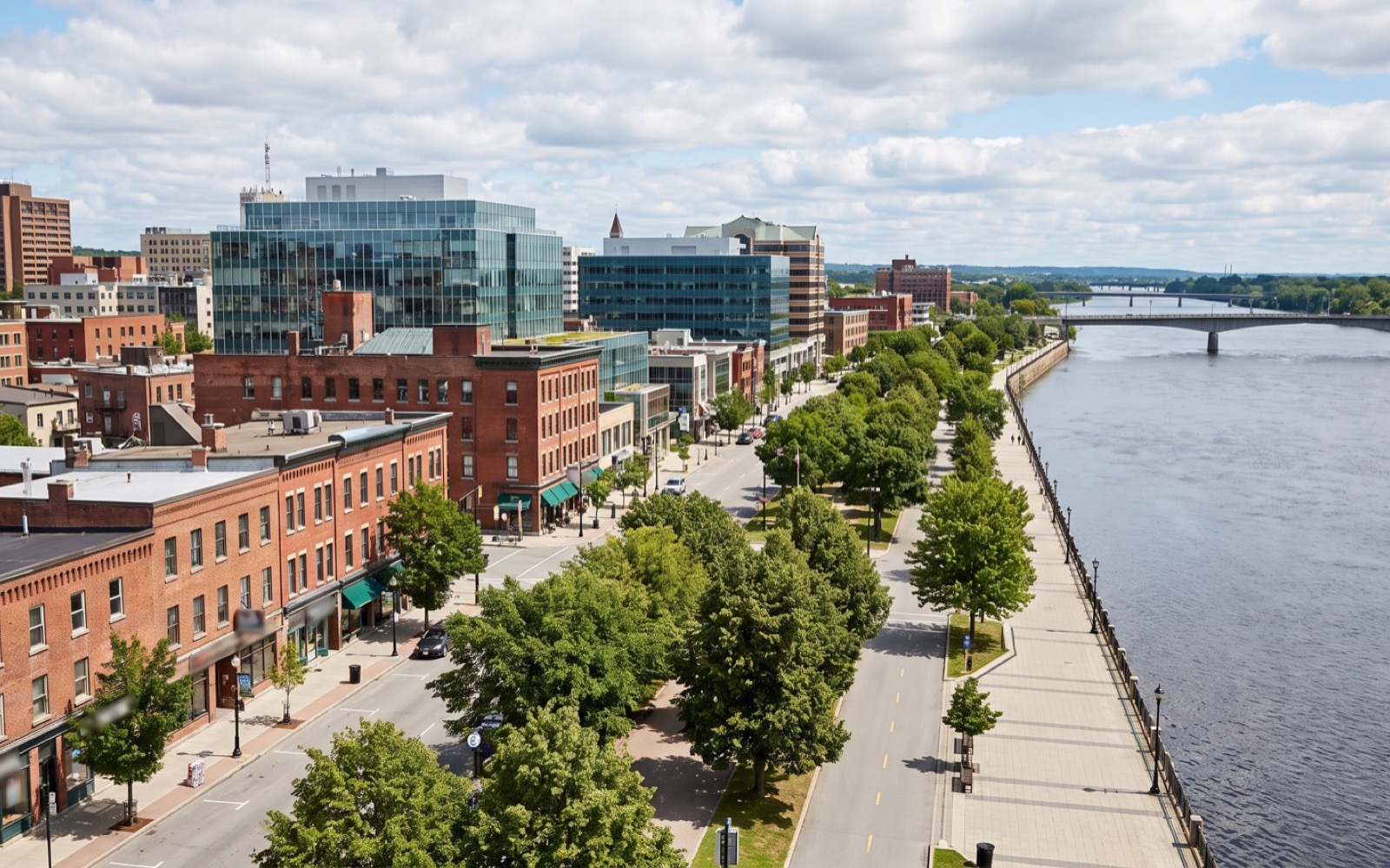 AI-generated editorial landscape inspired by Trois-Rivières, Quebec